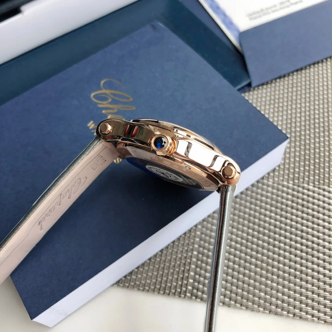 Chopard Happy Sport Steel Silver Dial — photographed off the sweep
