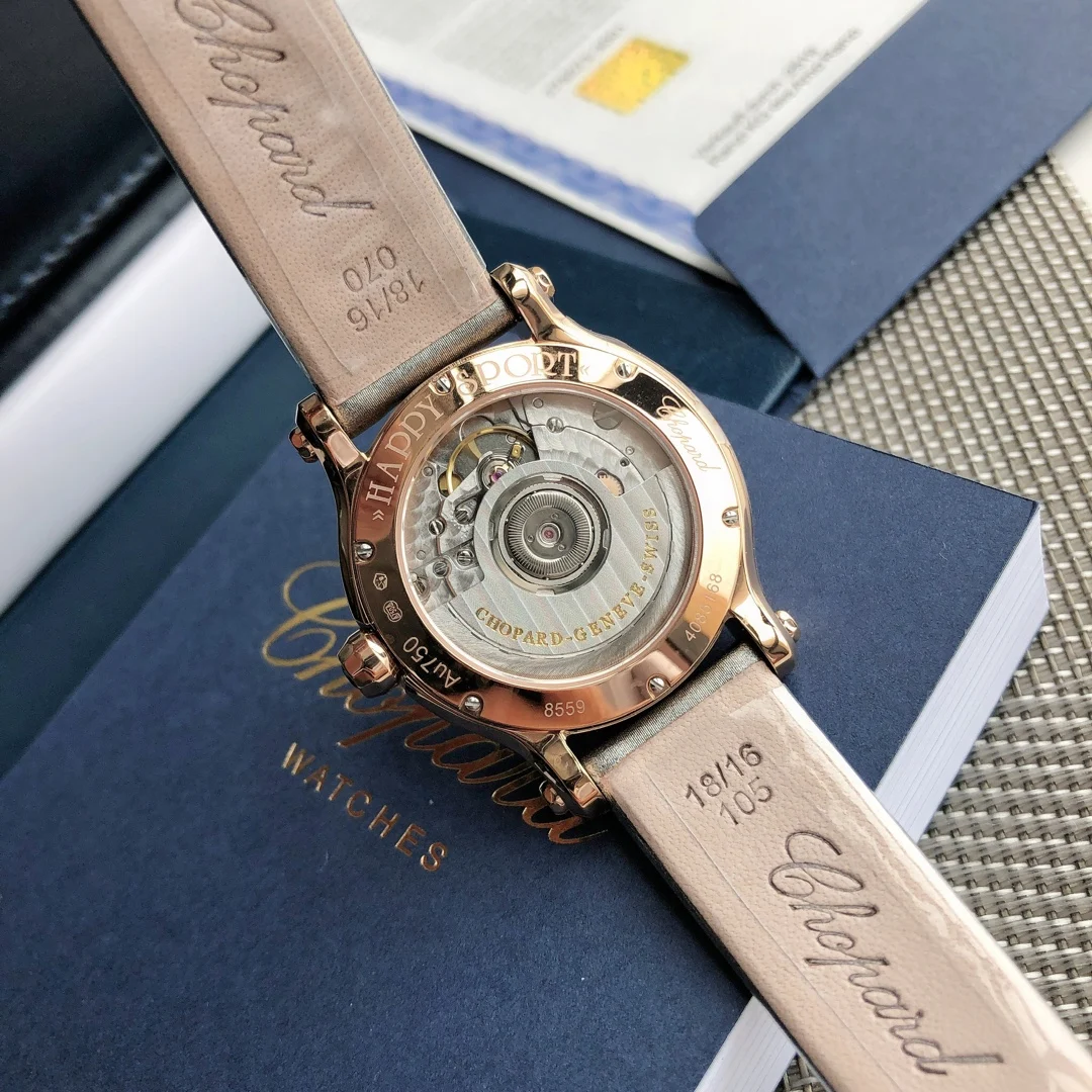 Chopard Happy Sport Steel Silver Dial — photographed off the sweep