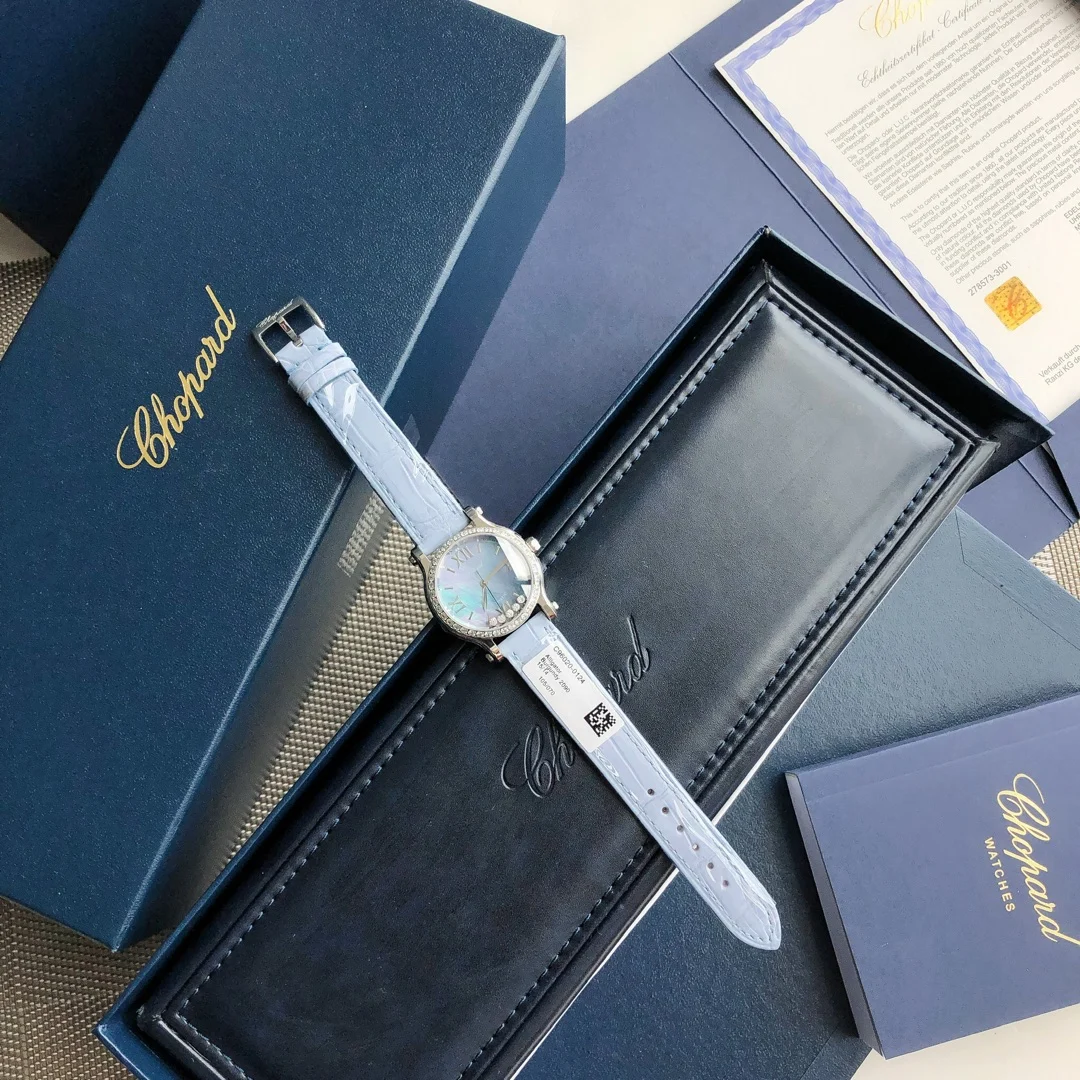 Chopard Happy Sport Steel Silver Dial — photographed off the sweep