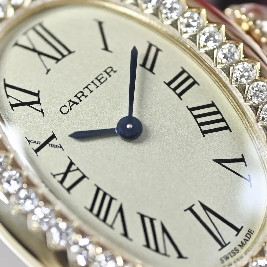 Detailed close-up of the dial reveals its exquisite texture