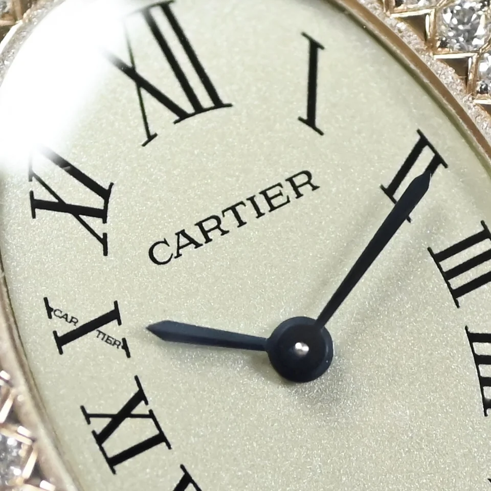 Detailed close-up of the dial reveals its exquisite texture — photographed off the sweep