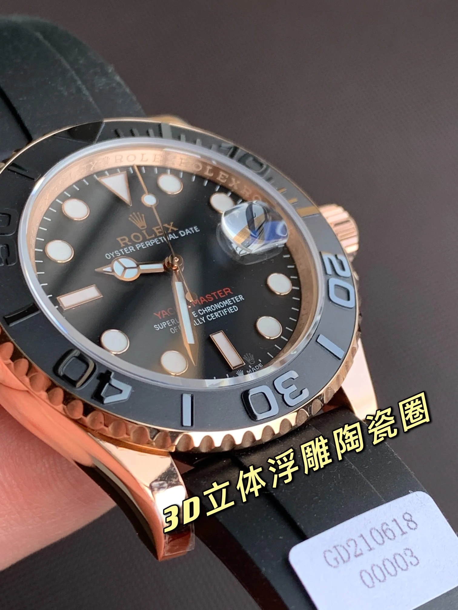Exquisite craftsmanship, 3D ceramic bezel — photographed off the sweep