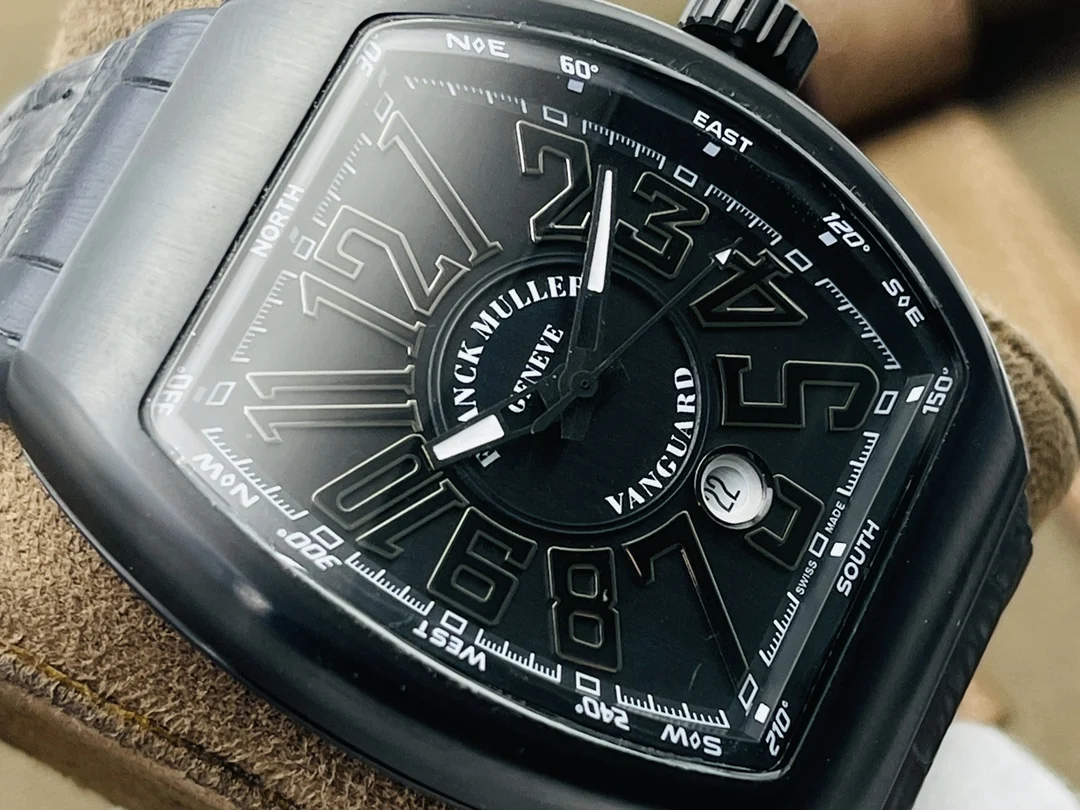 Franck Muller Black Dial 45mm — photographed off the sweep