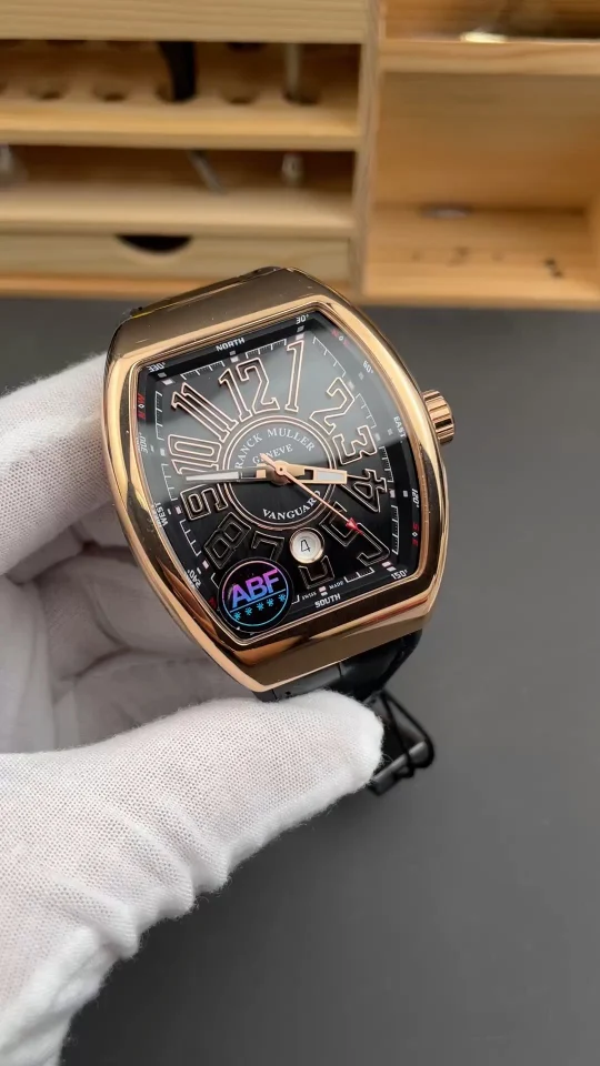 Franck Muller Rose Gold Black Dial