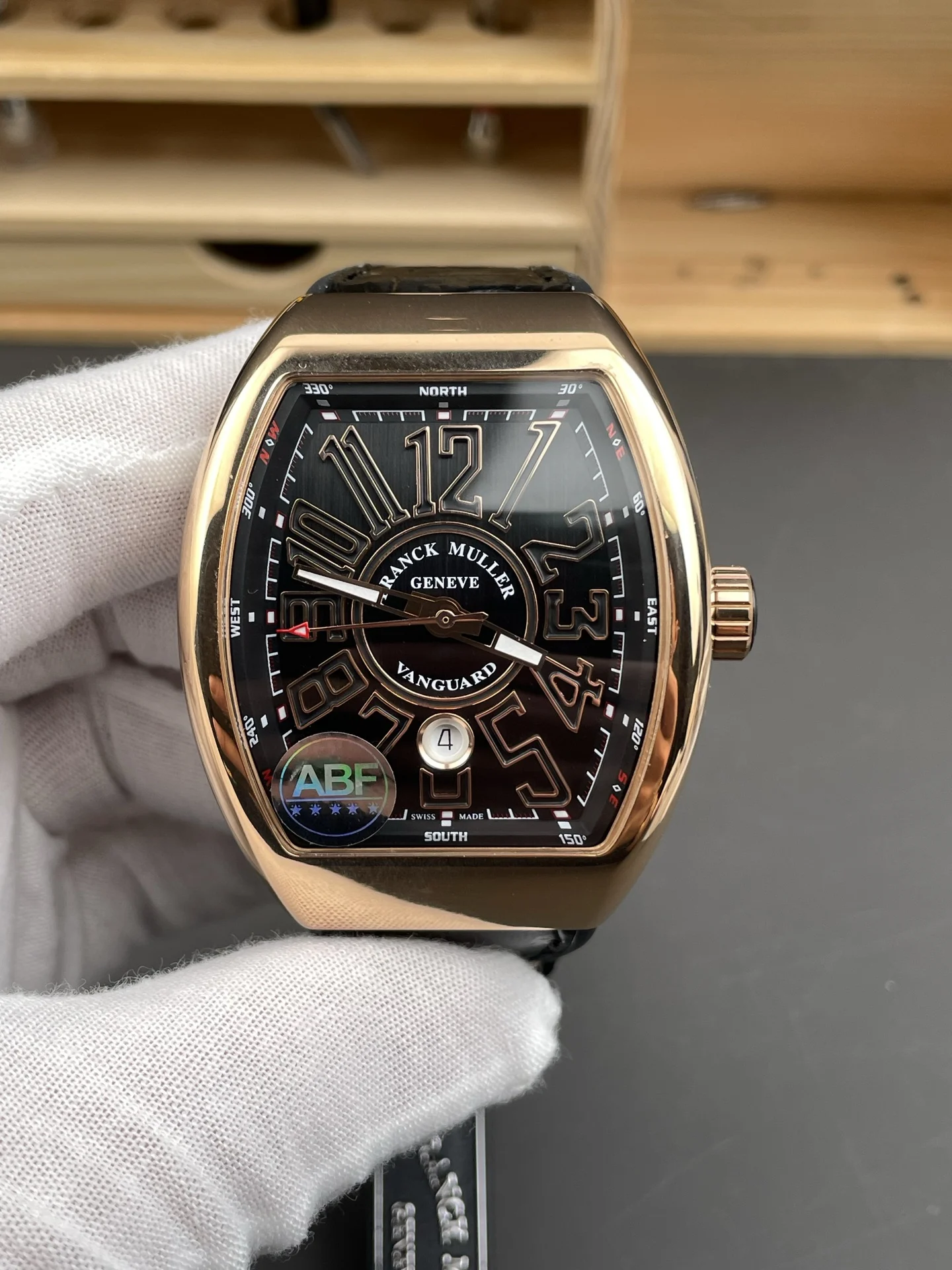 Franck Muller Rose Gold Black Dial — photographed off the sweep