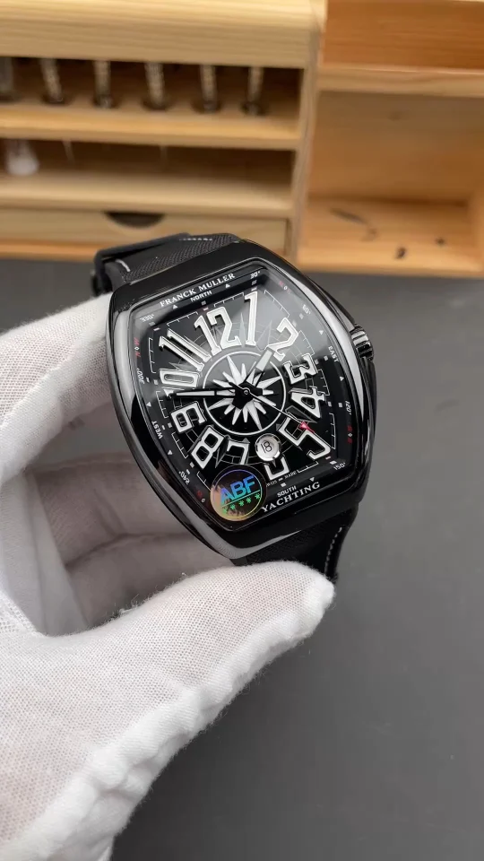 Franck Muller Steel Black Dial 44 × 54mm