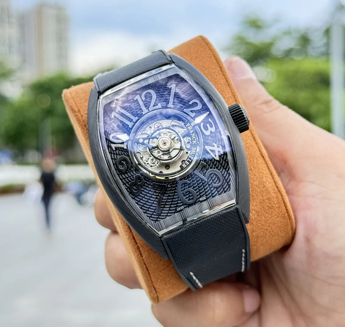 Franck Muller Tourbillon Carbon — photographed off the sweep