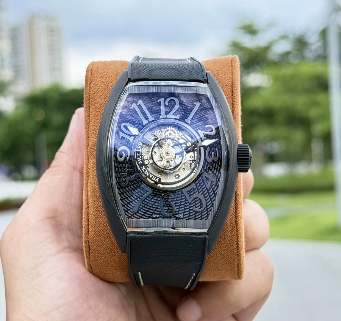 Franck Muller Tourbillon Carbon — photographed off the sweep