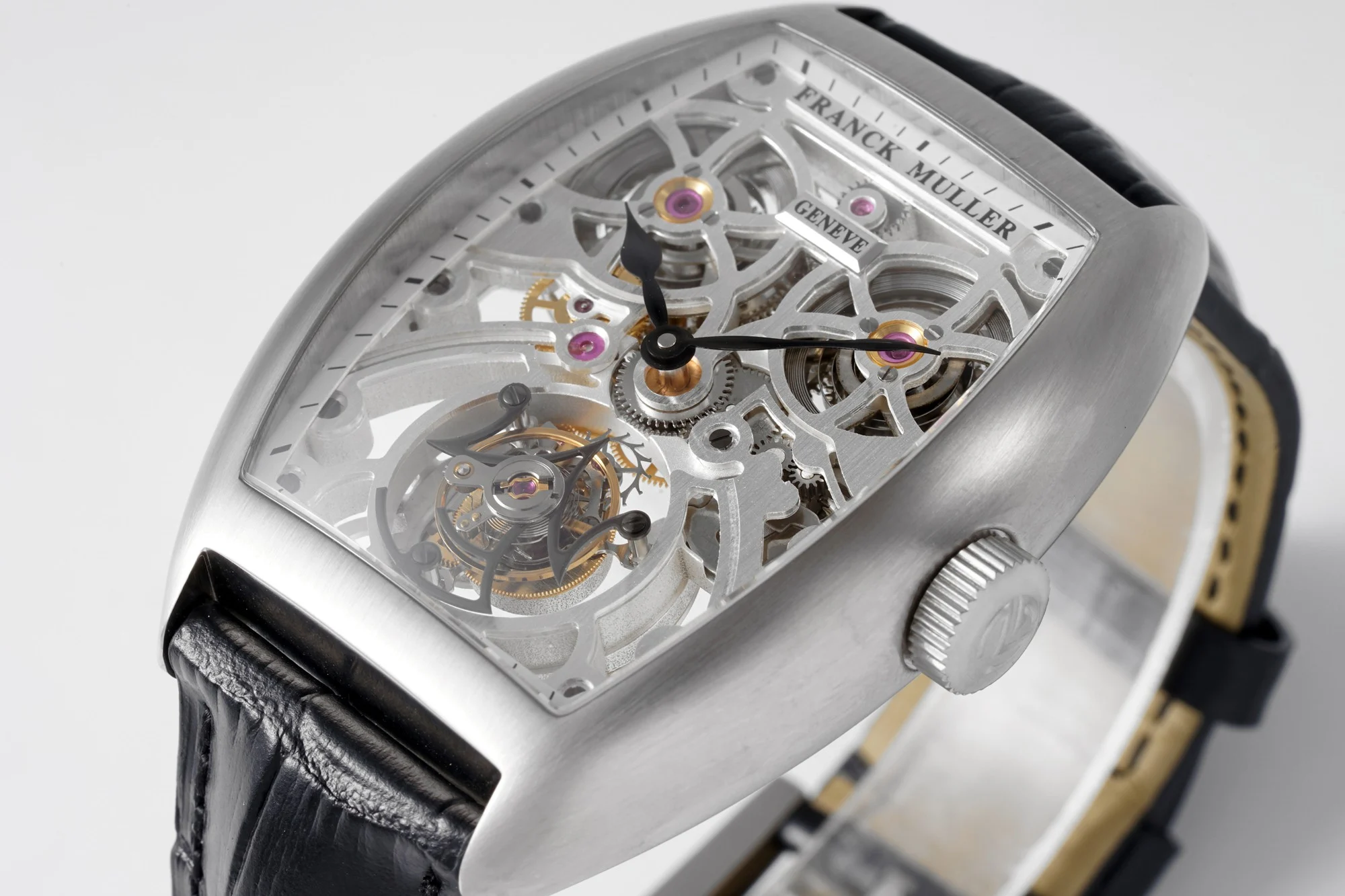 Franck Muller Tourbillon Steel — photographed off the sweep