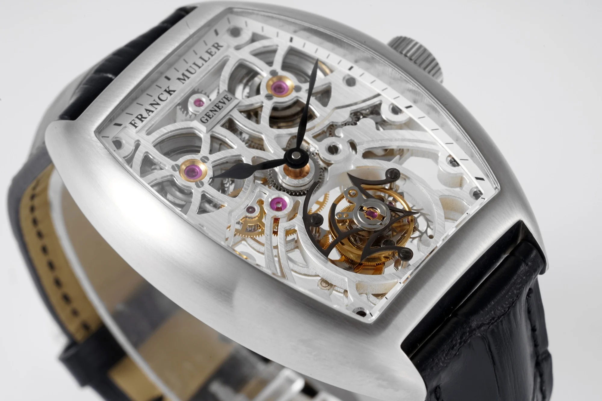 Franck Muller Tourbillon Steel — photographed off the sweep