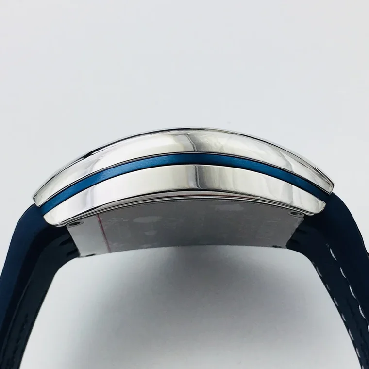 Franck Muller Vanguard Steel Blue Dial Diamond-Set 40 × 50mm
