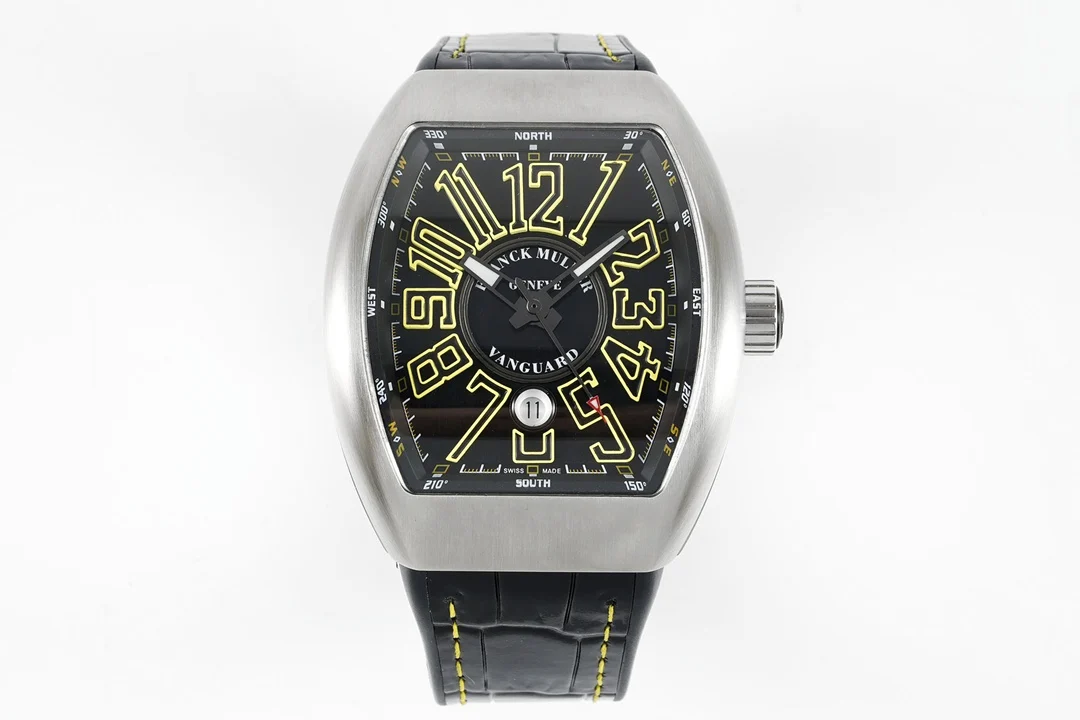 Franck Muller Vanguard Steel Blue Dial Diamond-Set 44 × 54mm