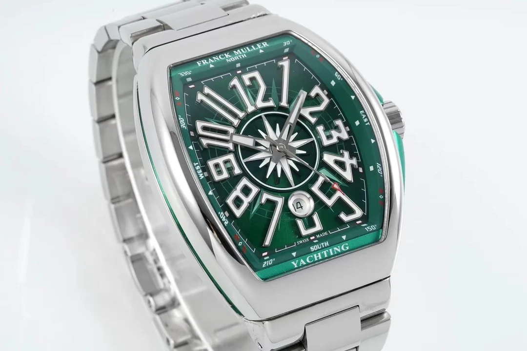 Franck Muller Vanguard Steel Green Dial — detail