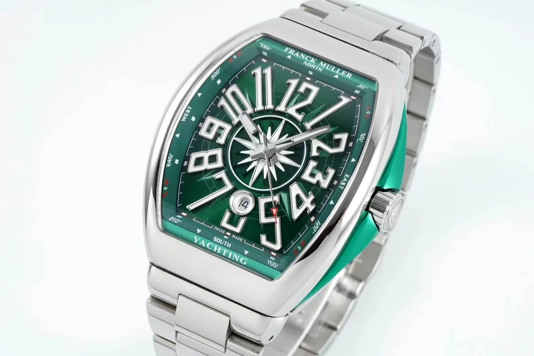 Franck Muller Vanguard Steel Green Dial — detail