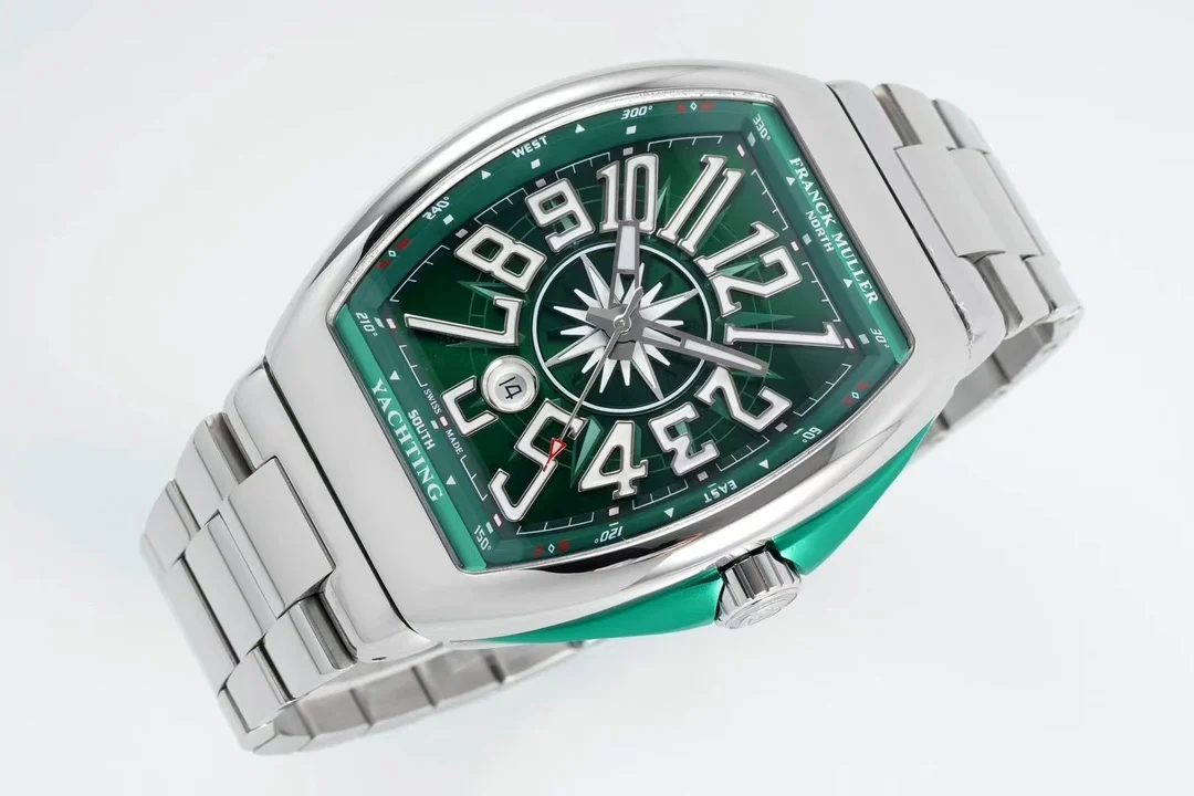 Franck Muller Vanguard Steel Green Dial — detail
