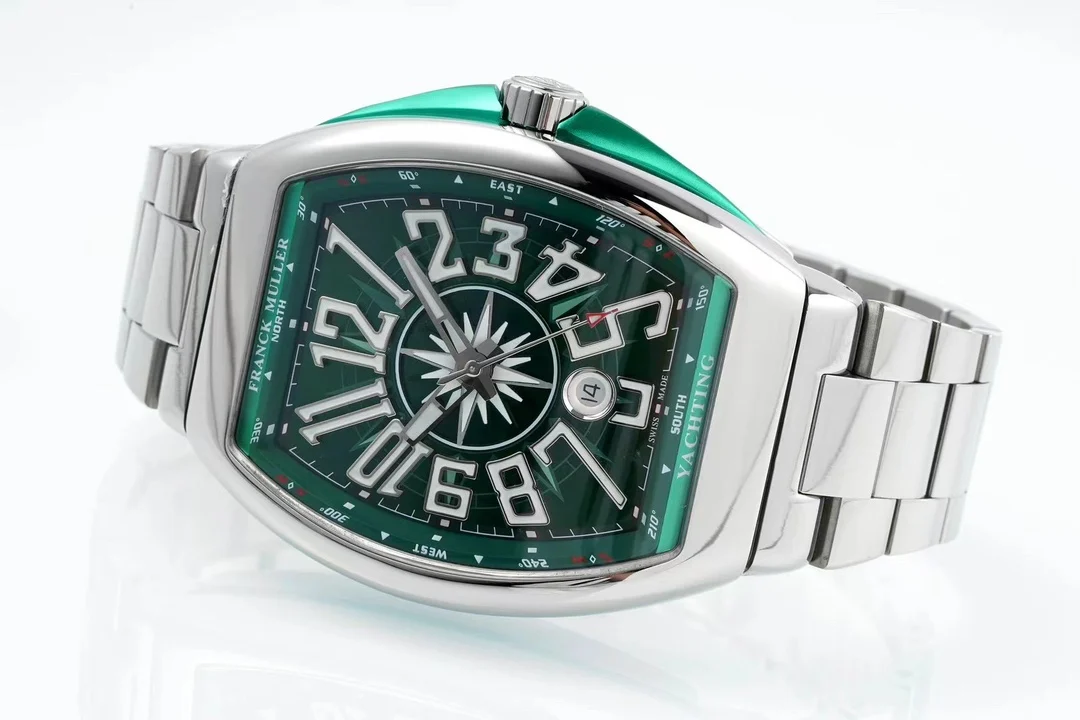 Franck Muller Vanguard Steel Green Dial — detail