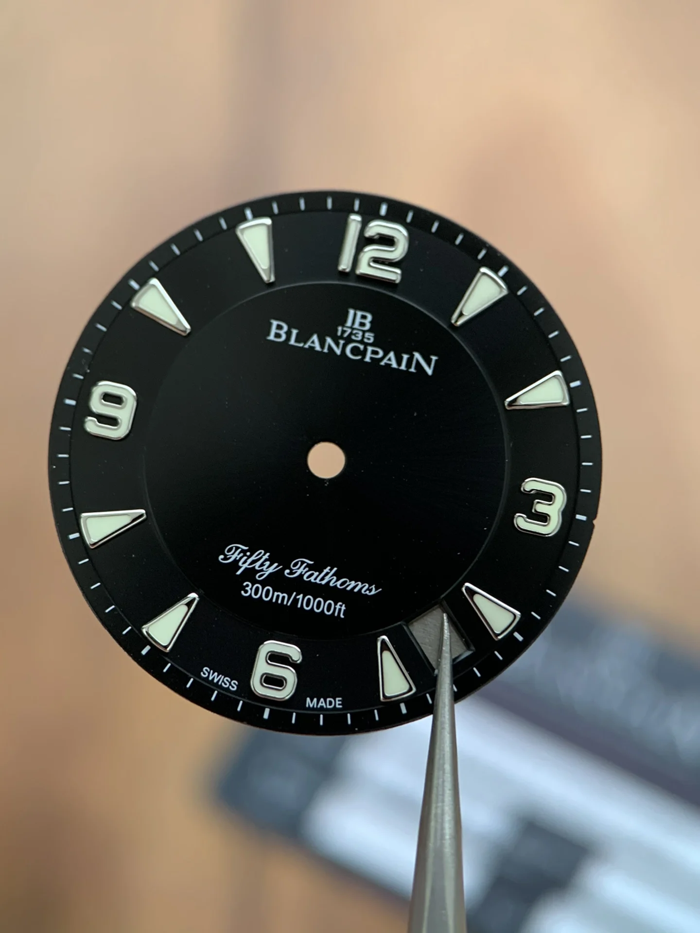 Fully interchangeable with genuine parts, high-definition dial — photographed off the sweep