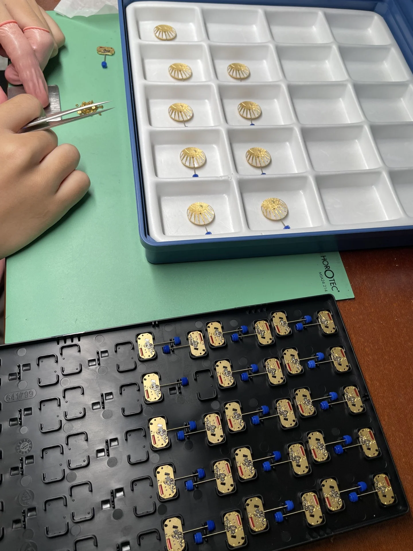 Genuine Dior collection movement, original factory parts — photographed off the sweep