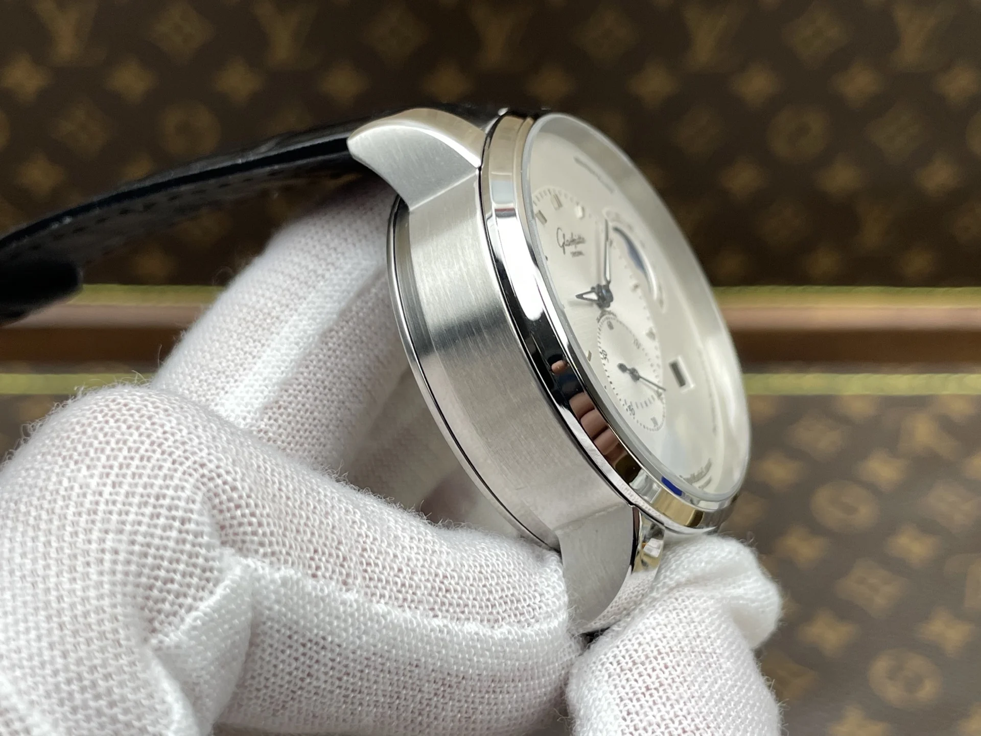Glashütte Original Moon Phase — photographed off the sweep