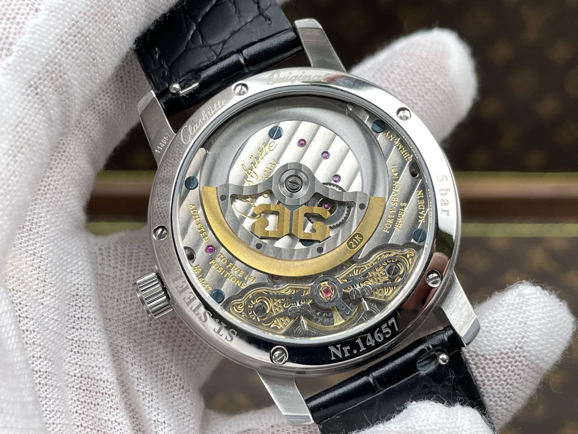 Glashütte Original Moon Phase — photographed off the sweep