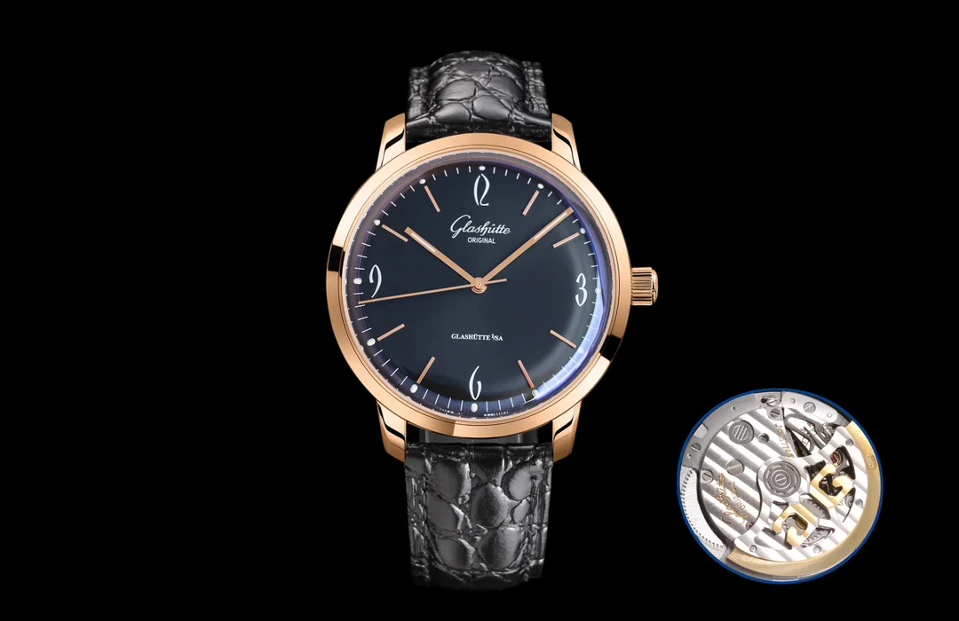 Glashütte Original Platinum — photographed off the sweep