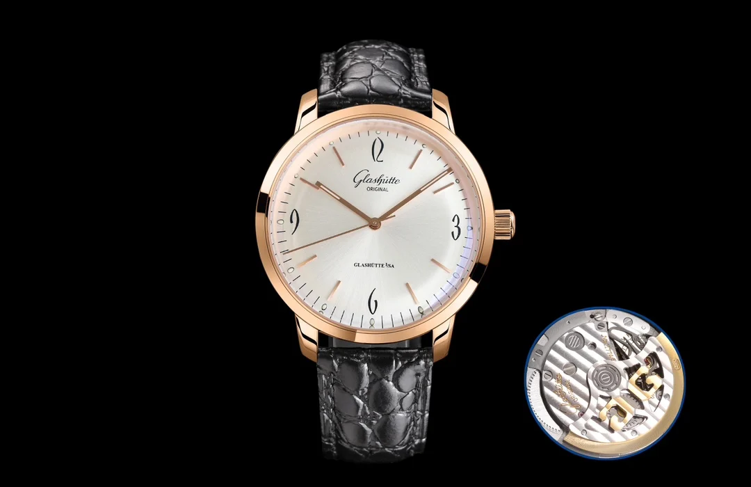 Glashütte Original Platinum — photographed off the sweep