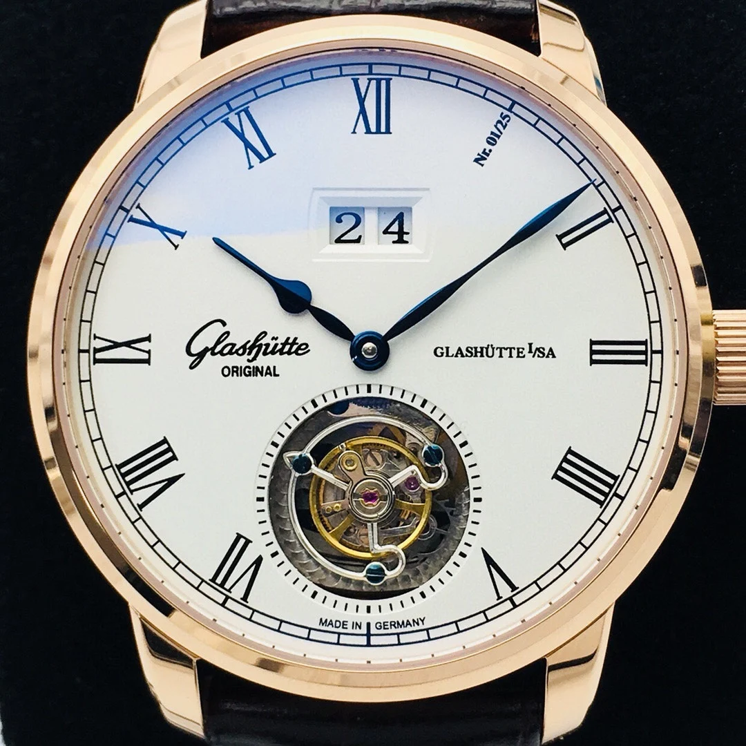 Glashütte Original Tourbillon 42mm — photographed off the sweep