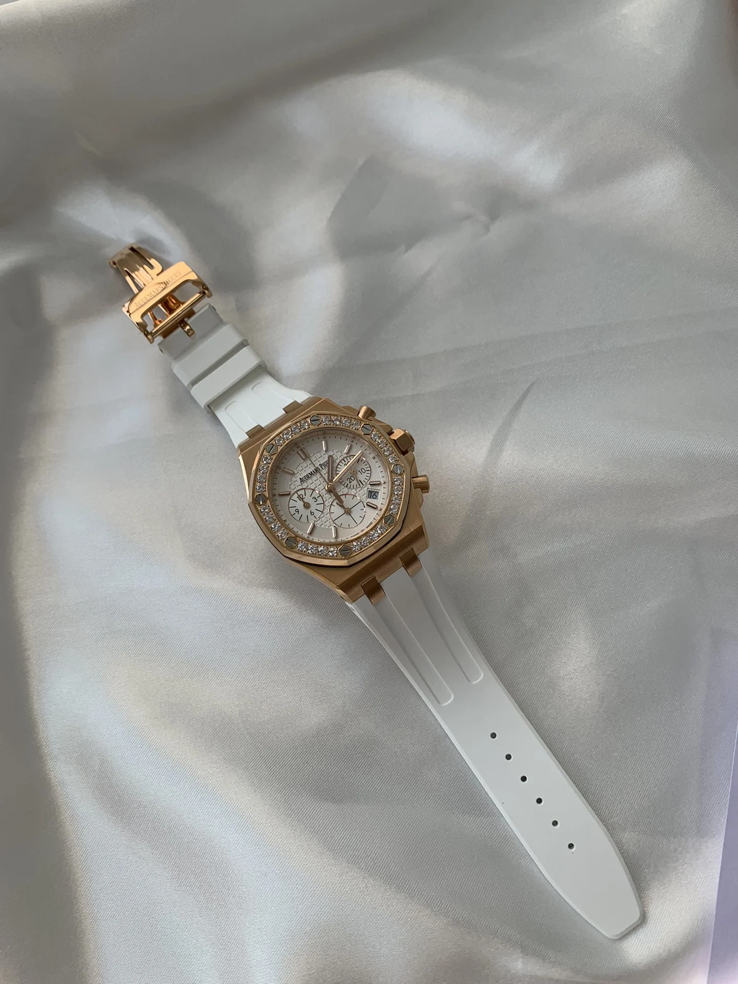 Gold and white