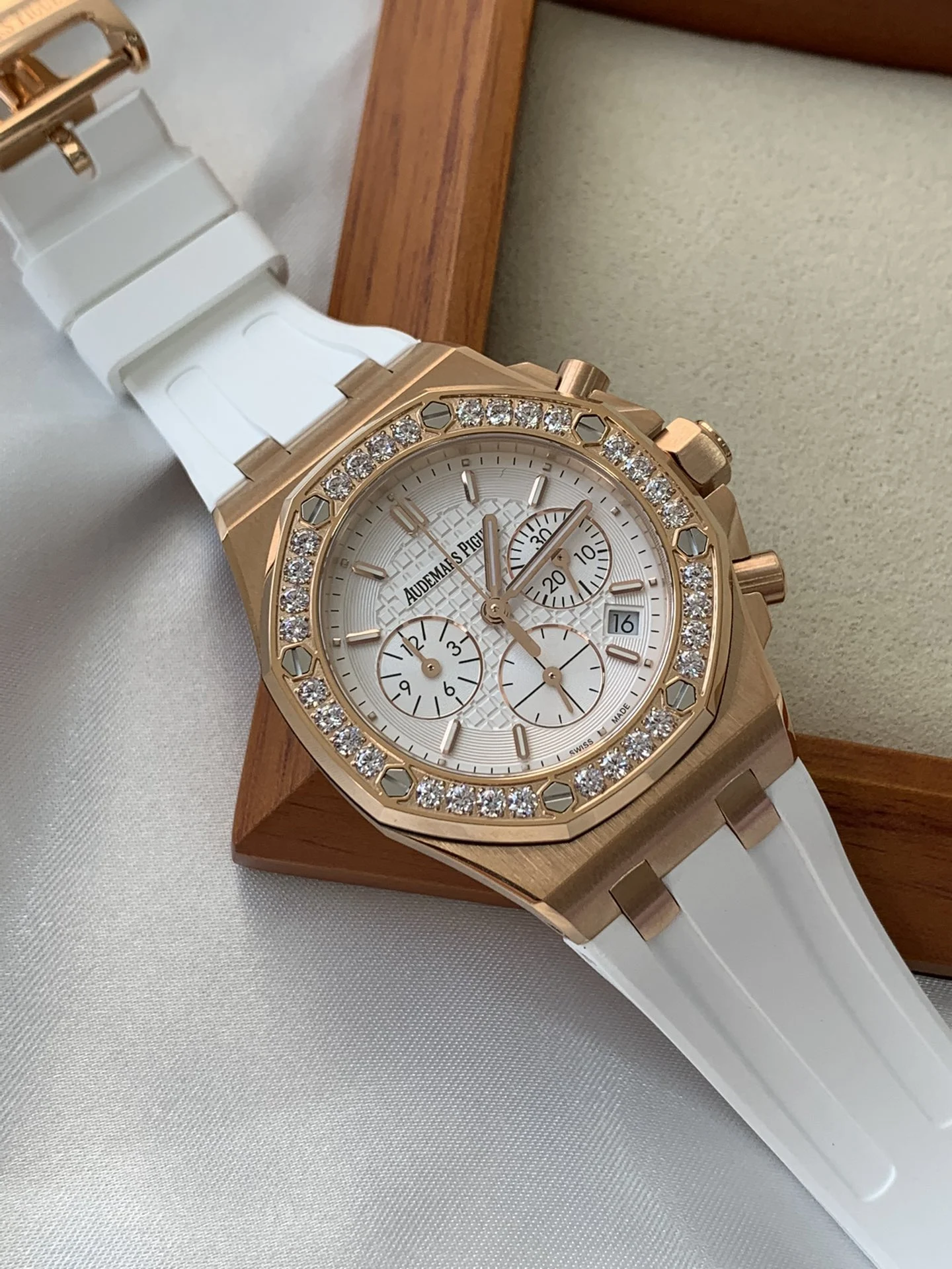 Gold and white — photographed off the sweep