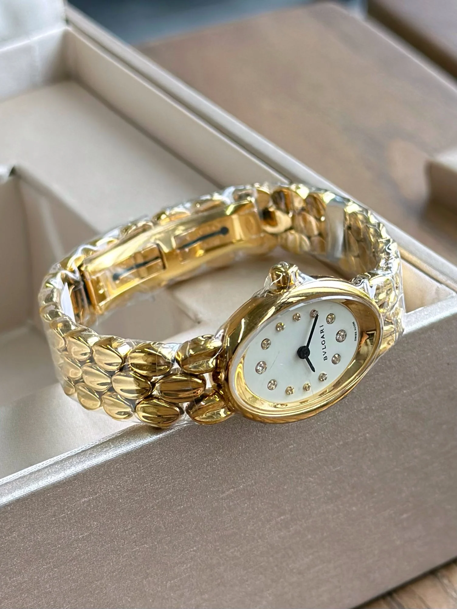Gold plating — photographed off the sweep