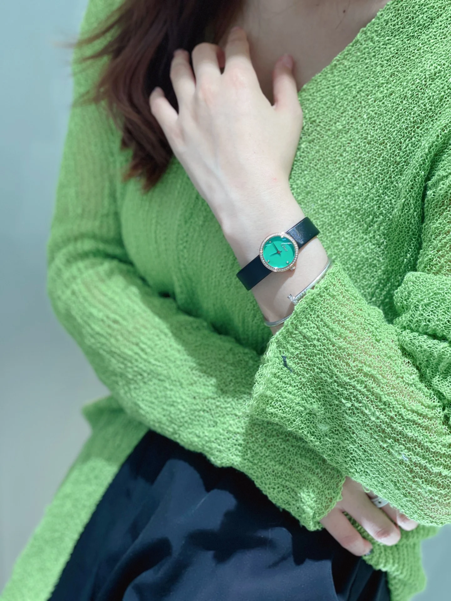 Green hands-on photos — photographed off the sweep