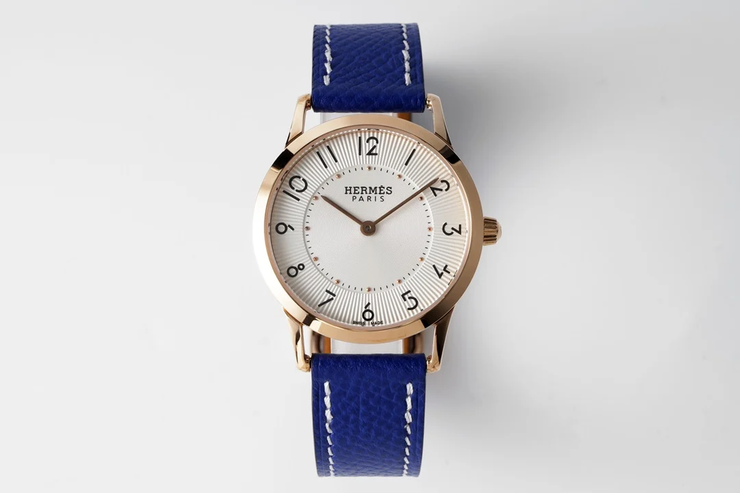 Hermès Steel Black Dial — photographed off the sweep