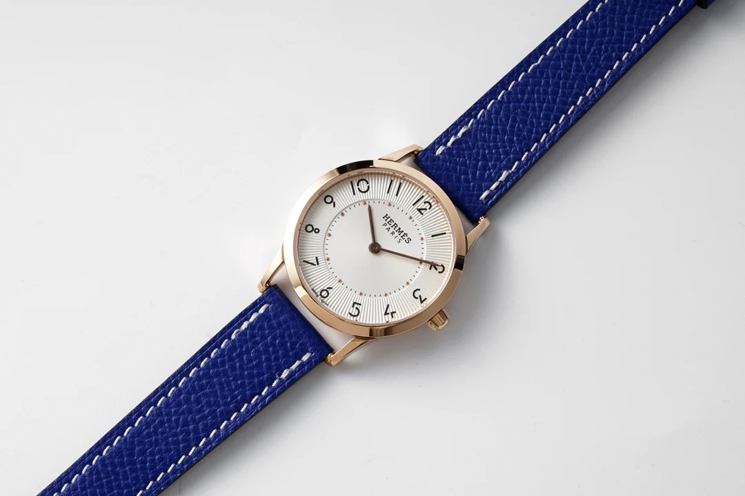 Hermès Steel Black Dial — photographed off the sweep