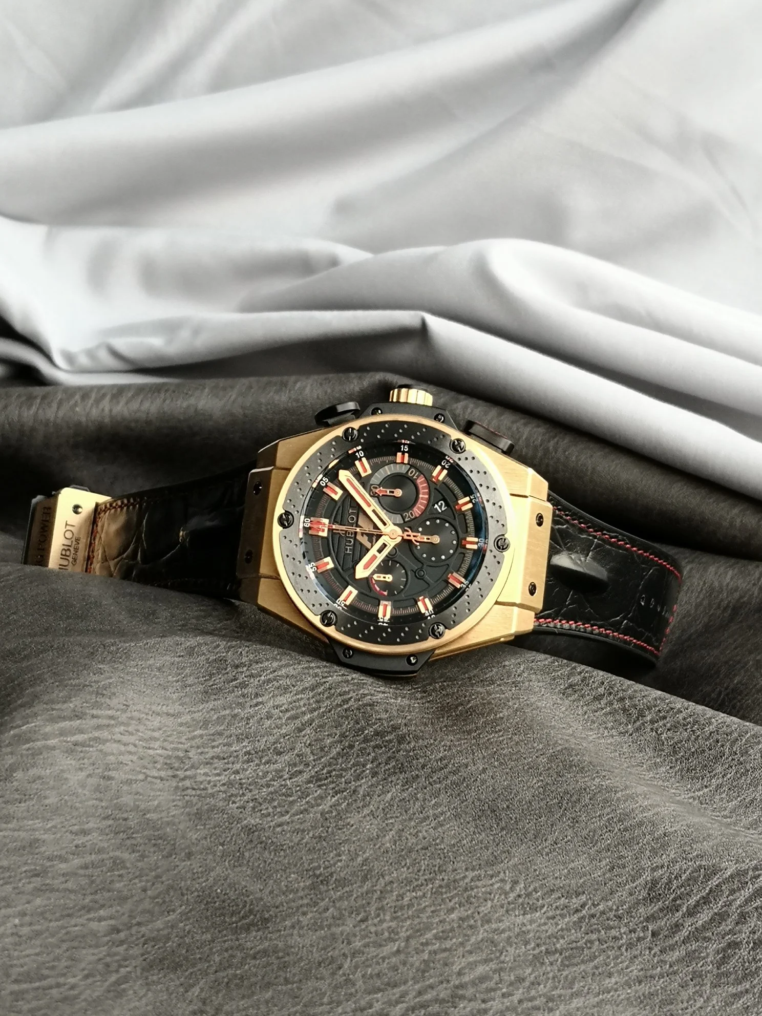 Hublot 703.OM.1138.NR.FMI11 — photographed off the sweep