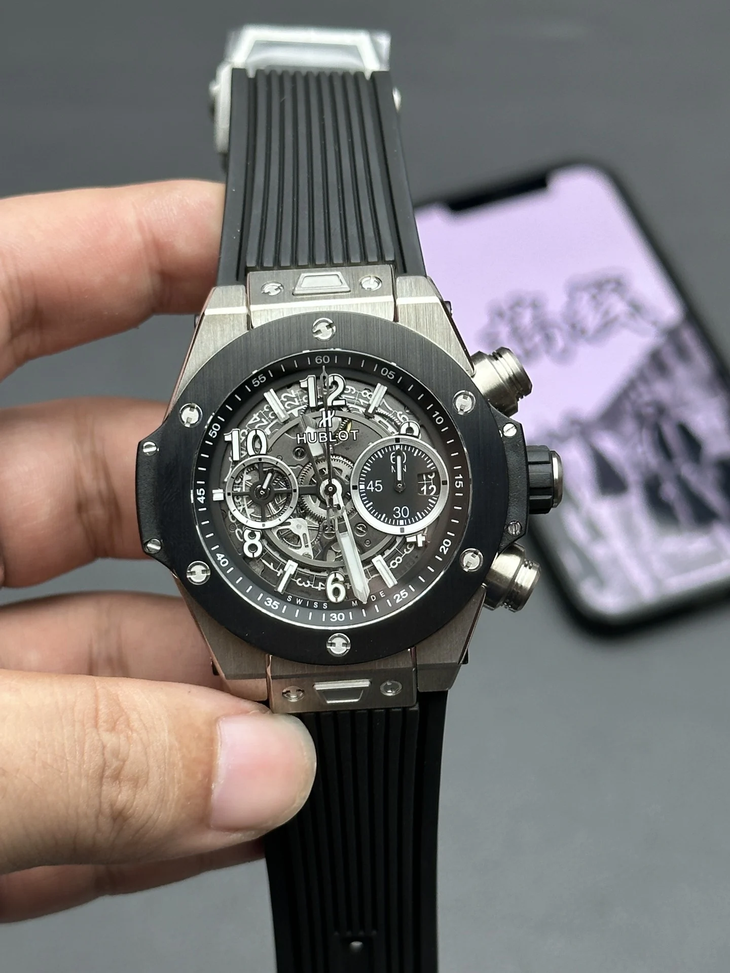 Hublot Big Bang — photographed off the sweep