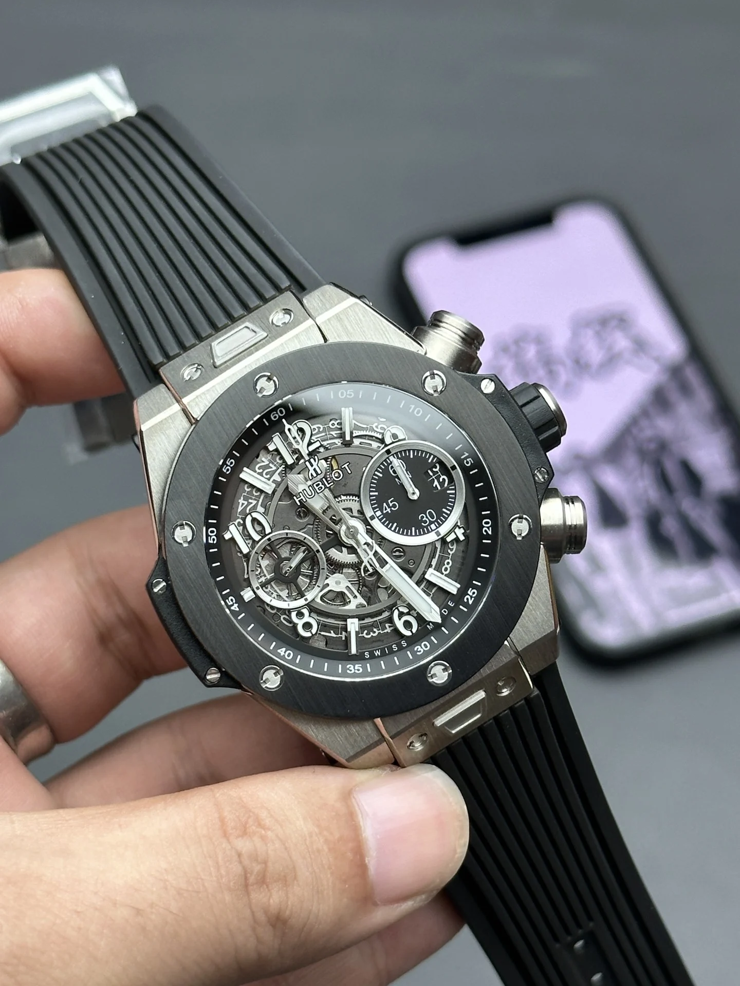 Hublot Big Bang — photographed off the sweep