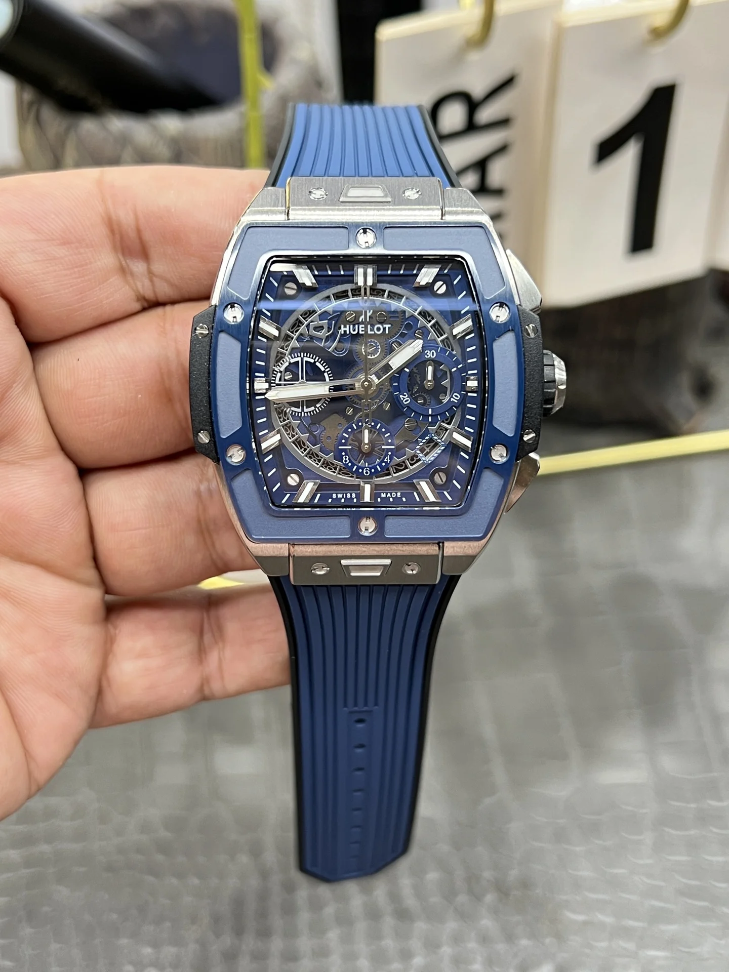 Hublot Big Bang Black Dial 45mm — photographed off the sweep