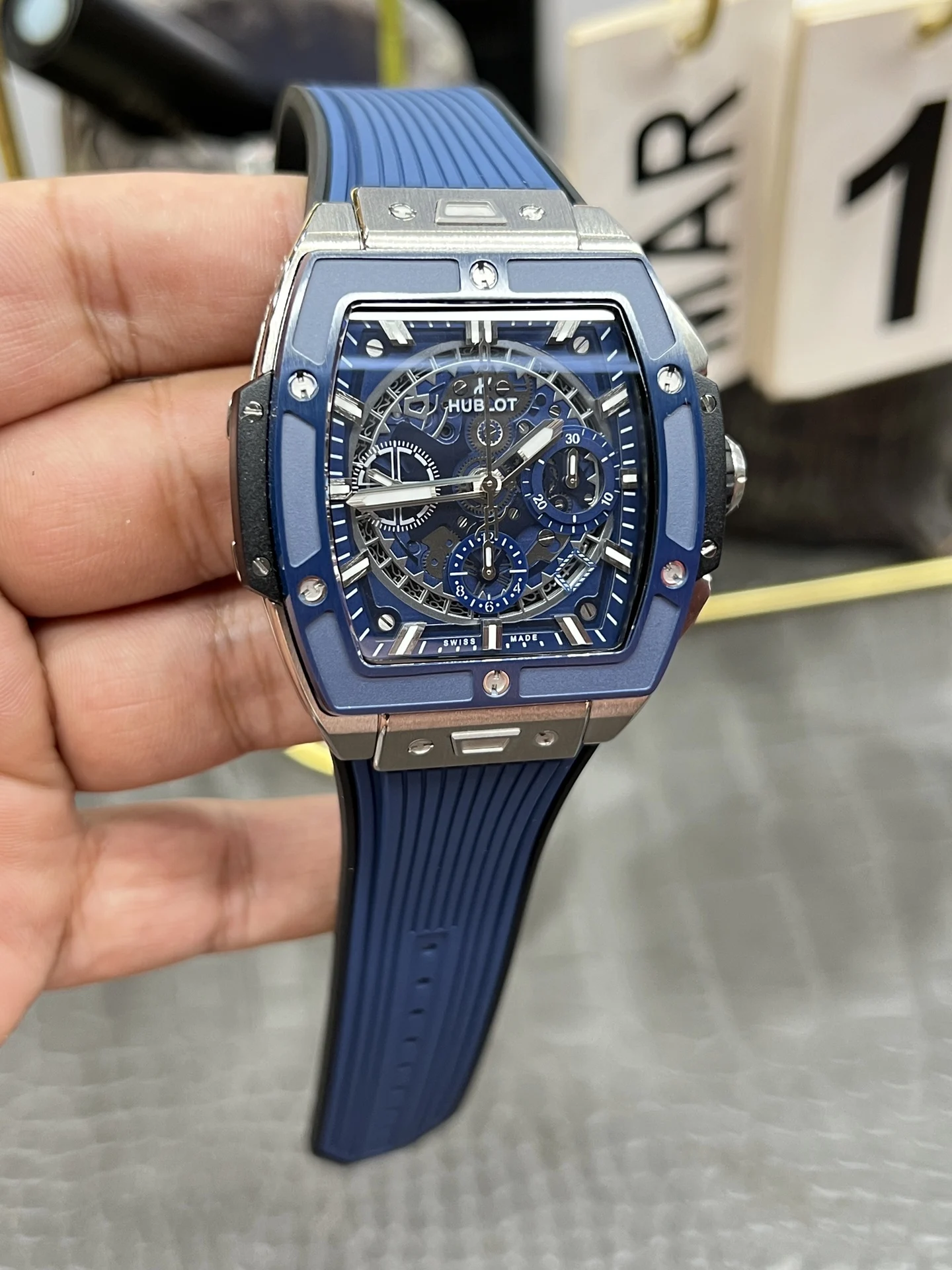 Hublot Big Bang Black Dial 45mm — photographed off the sweep