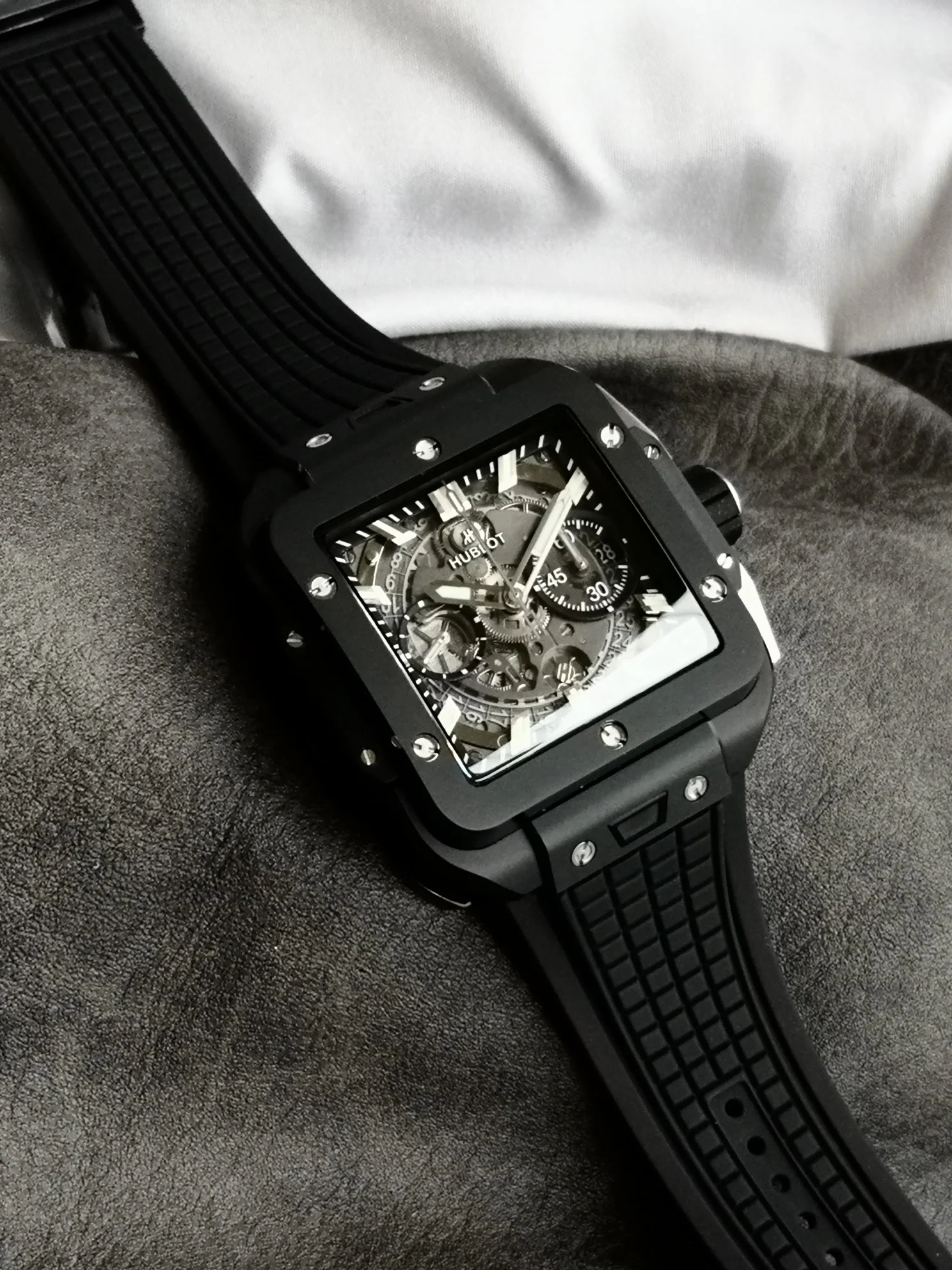 Hublot Big Bang Ceramic 42mm — photographed off the sweep