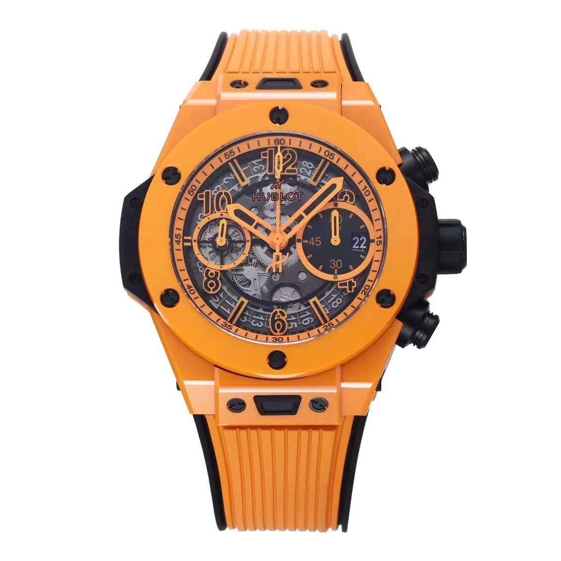 Hublot Big Bang Ceramic Orange Dial — detail