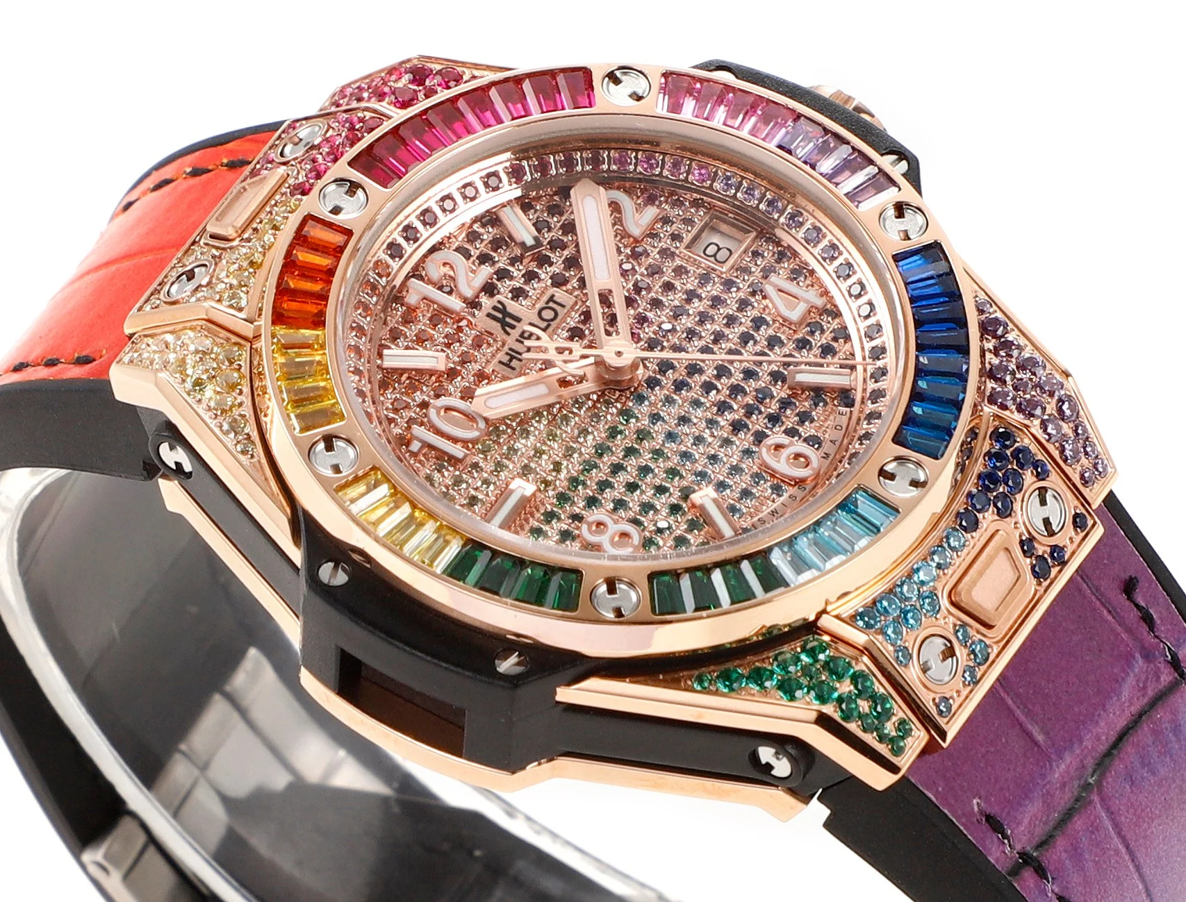 Hublot Big Bang Rainbow Steel — photographed off the sweep