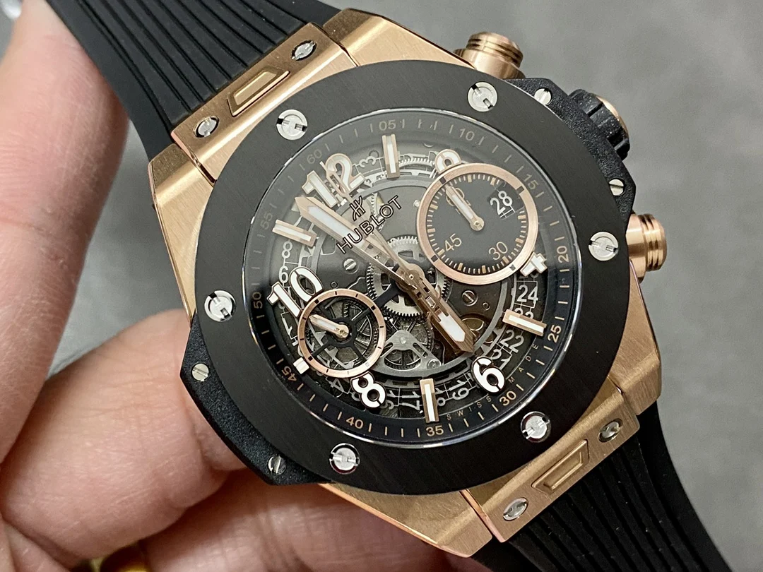Hublot Big Bang Rainbow Titanium — photographed off the sweep