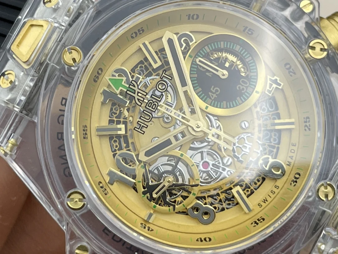 Hublot Big Bang Sapphire — photographed off the sweep