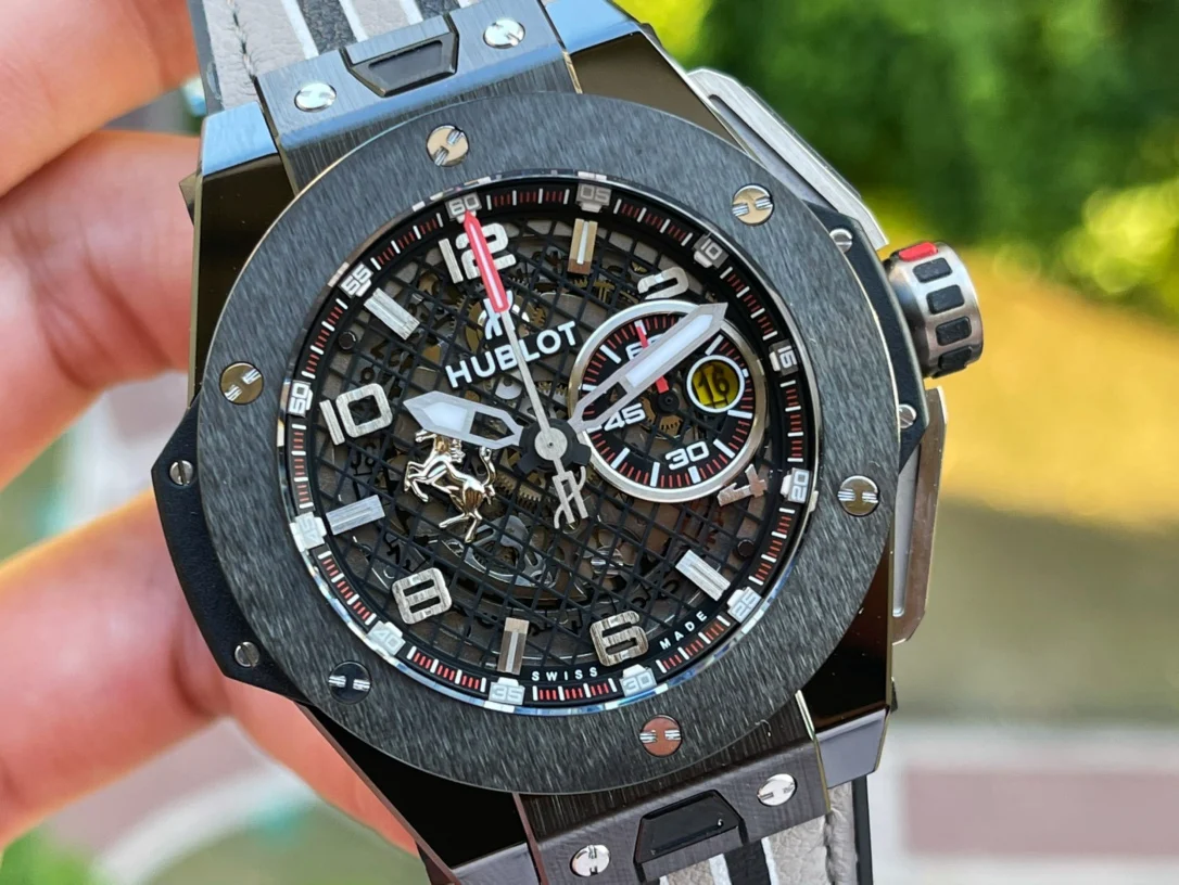 Hublot Big Bang Titanium 401.NJ.0123.VR — photographed off the sweep