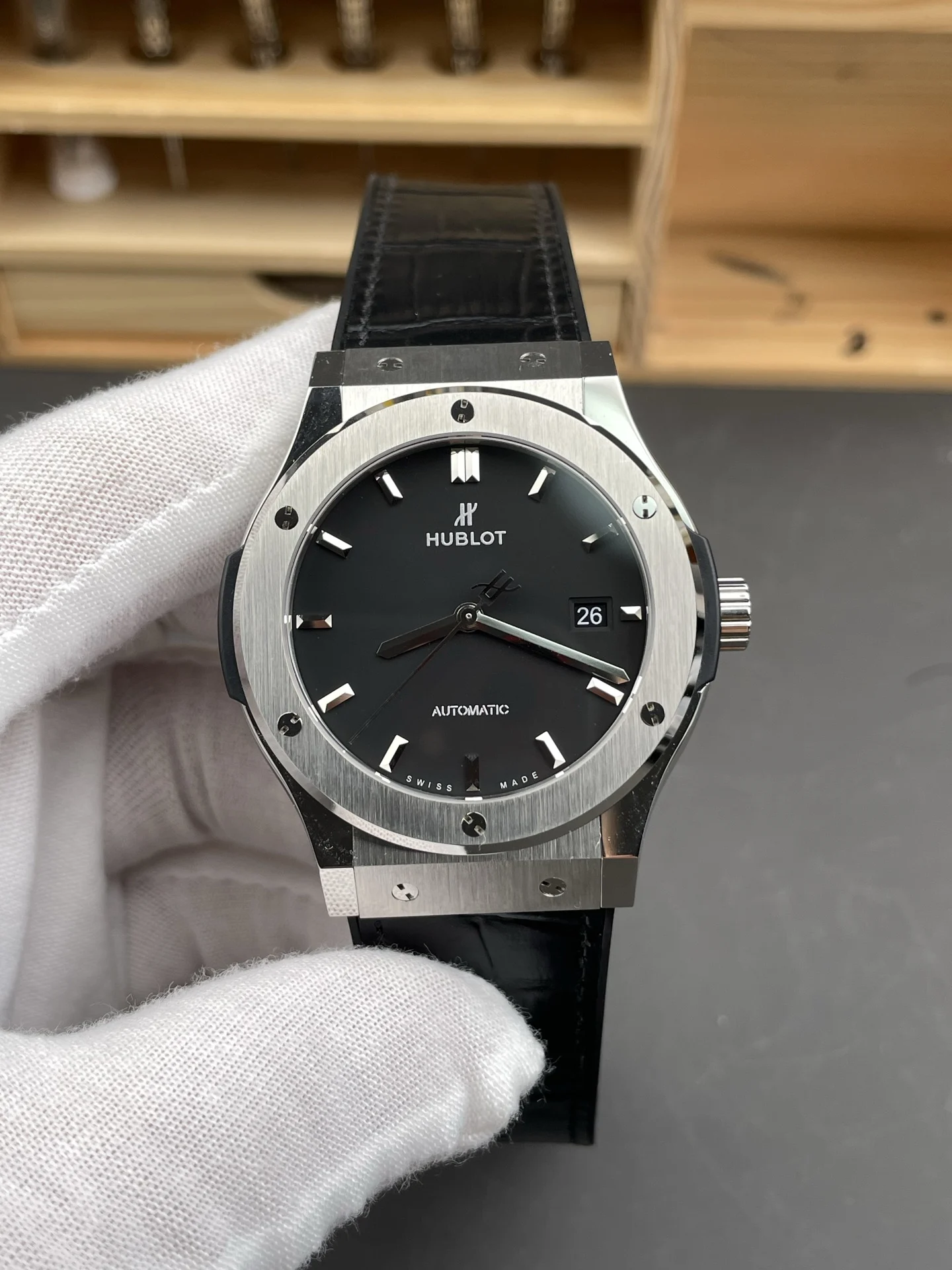 Hublot Black Dial 42mm — photographed off the sweep