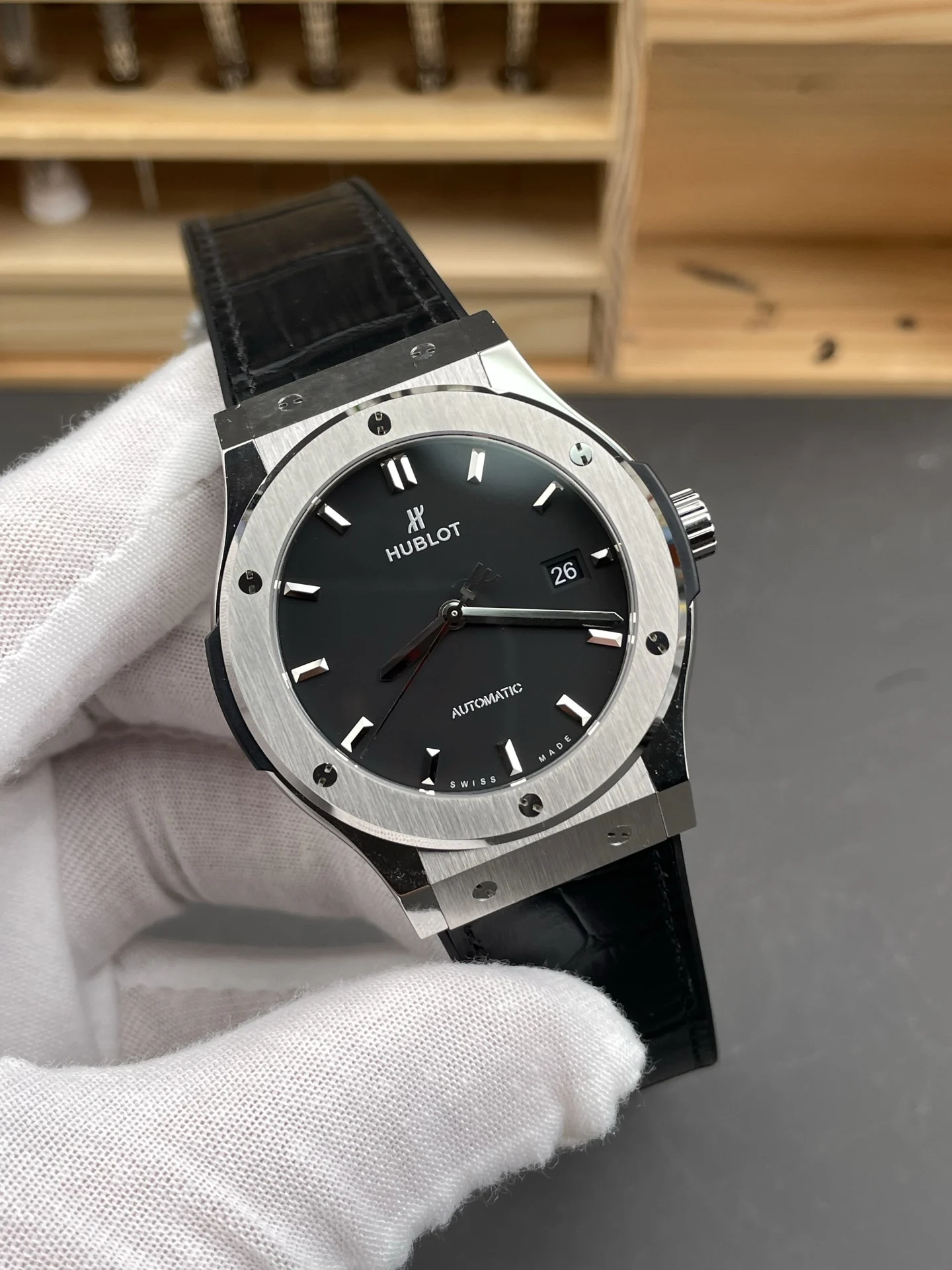 Hublot Black Dial 42mm — photographed off the sweep