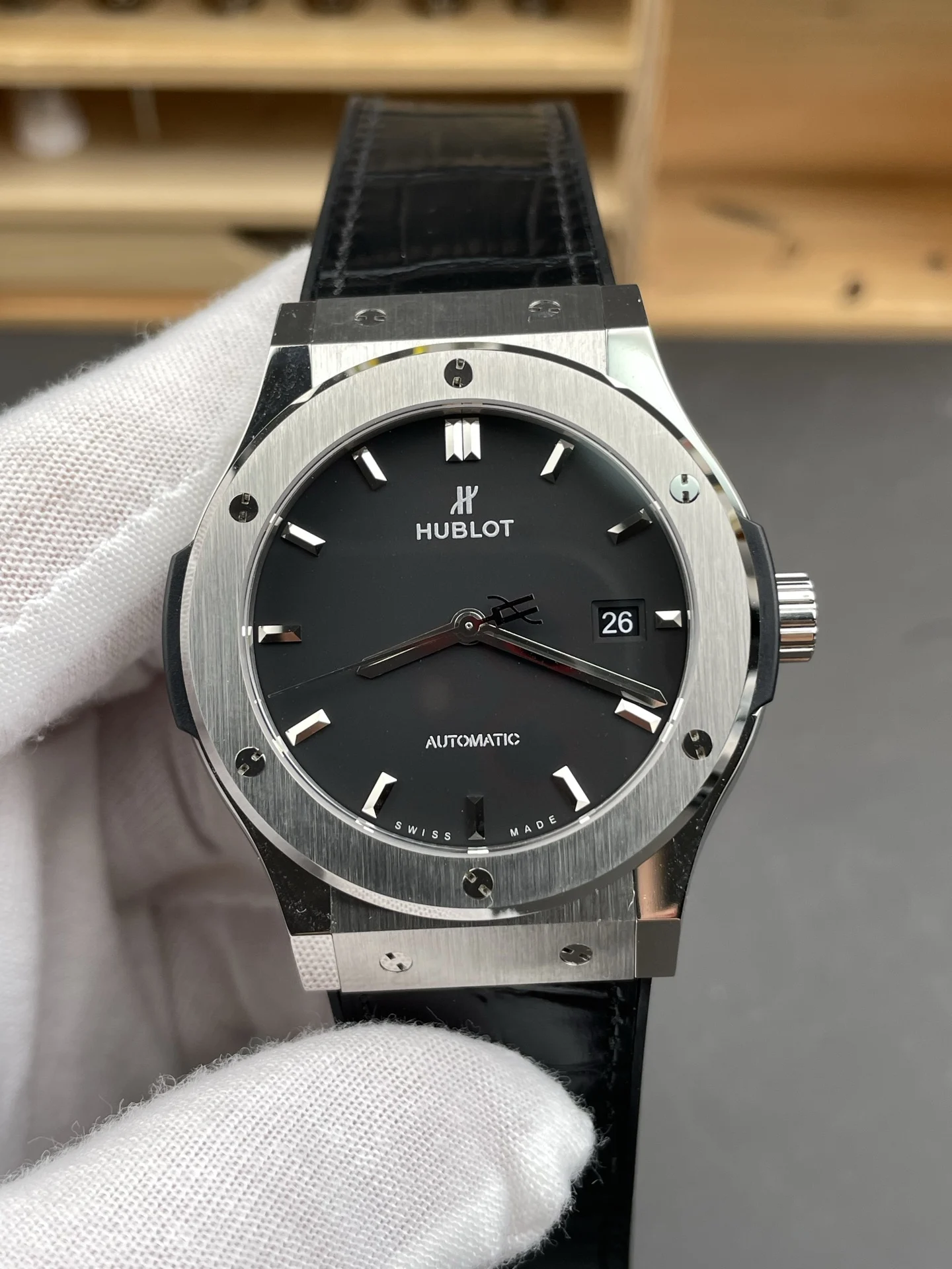 Hublot Black Dial 42mm — photographed off the sweep