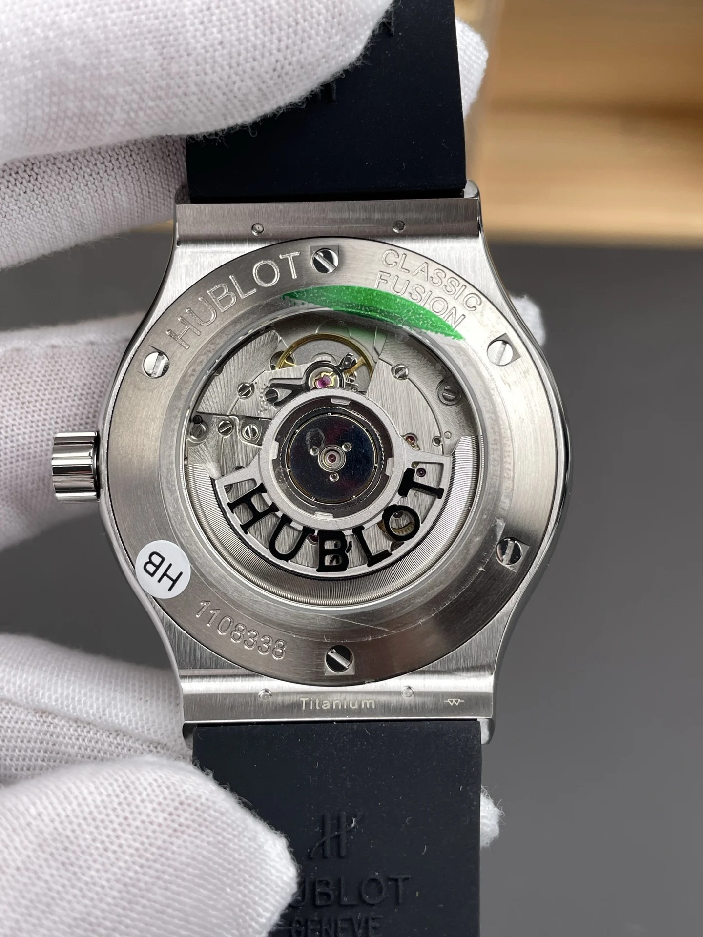 Hublot Classic Fusion Black Dial — photographed off the sweep