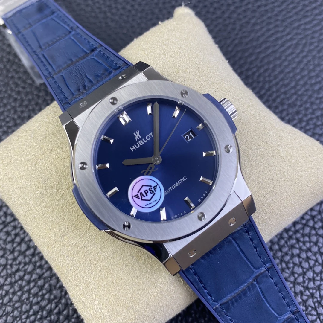 Hublot Classic Fusion Blue Dial 42mm — photographed off the sweep
