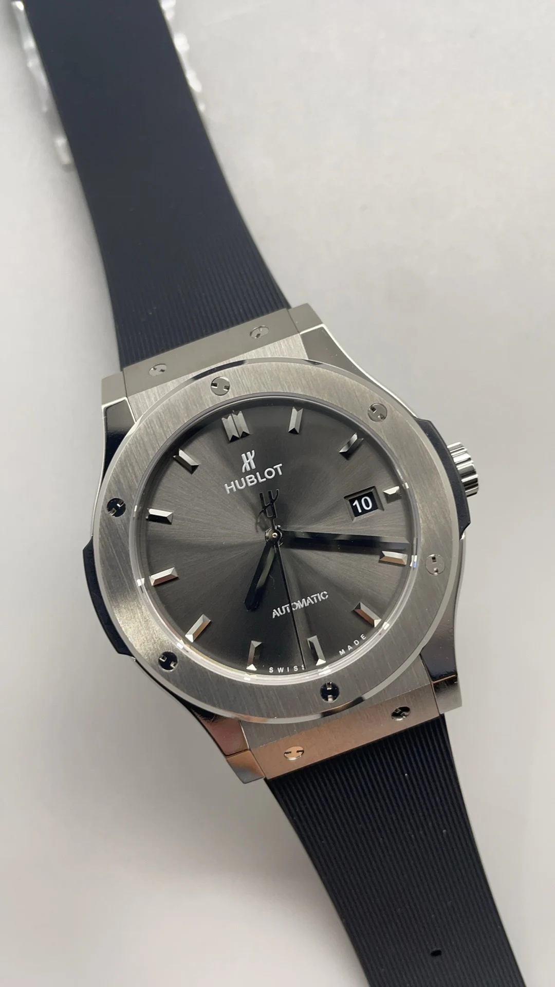 Hublot Classic Fusion Titanium — photographed off the sweep